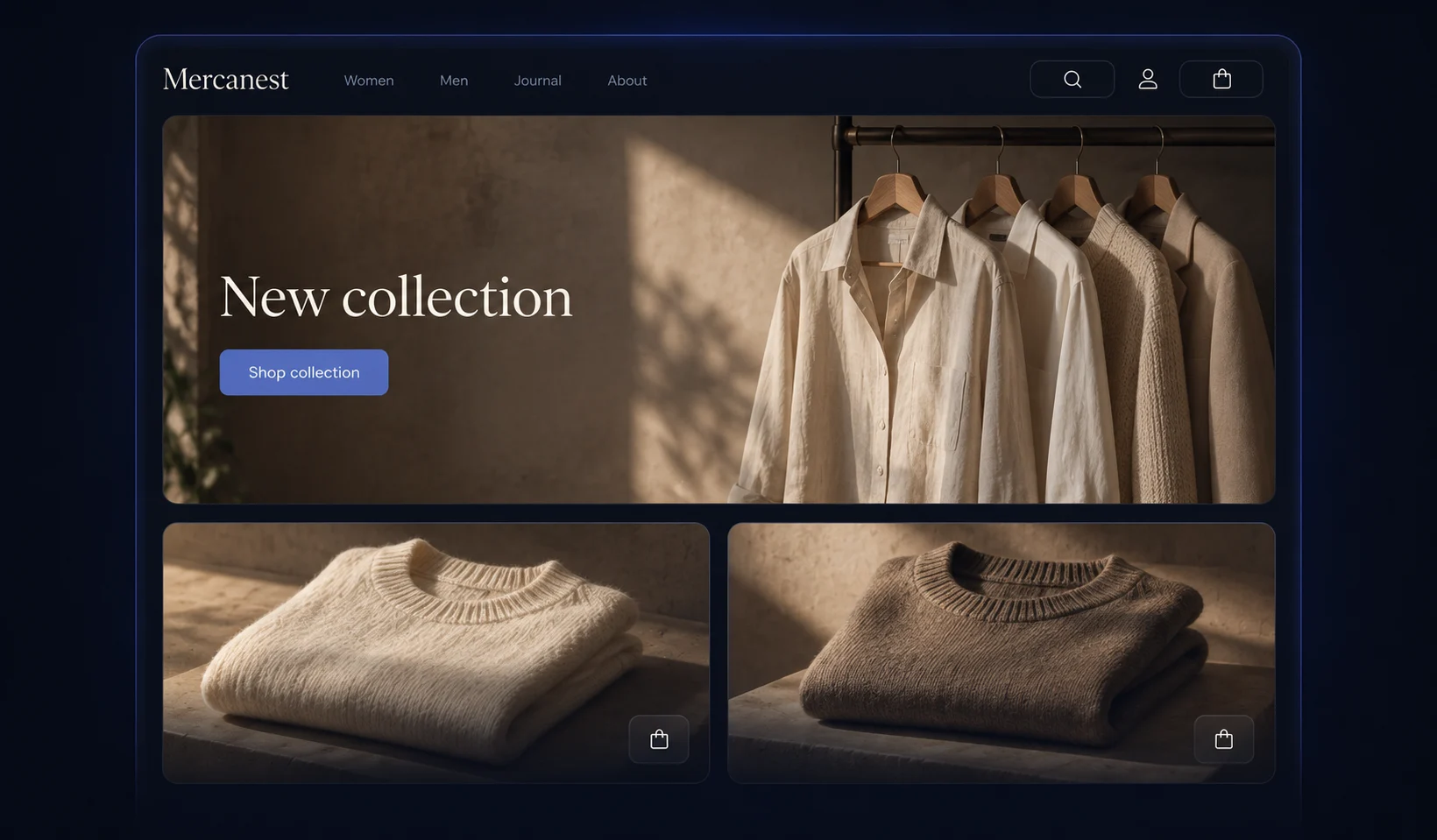 Storefront illustration for fashion and apparel sellers