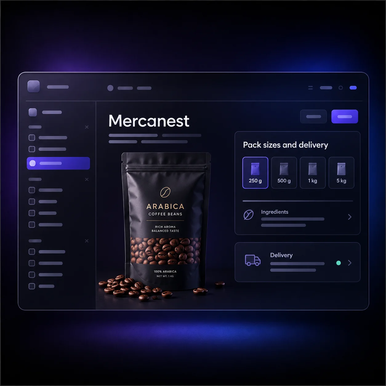 Illustrative Mercanest inventory management preview