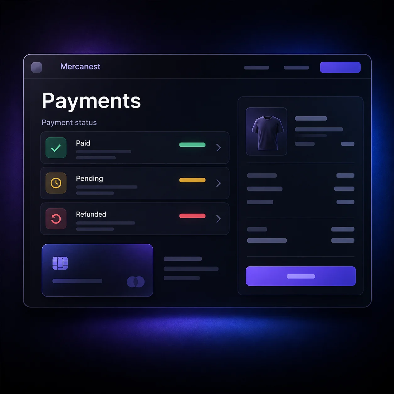 Illustrative Mercanest store payments preview
